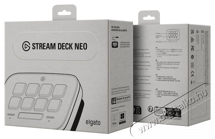 Elgato NEO Stream Deck streaming konzol, PC &eacute;s MAC Iroda &eacute;s sz&aacute;m&iacute;t&aacute;stechnika - Sz&aacute;m&iacute;t&oacute;g&eacute;p tartoz&eacute;k - PC kontroller - 533337