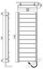 ELIZ EBS 12/55 AF-W H&aacute;ztart&aacute;s / Otthon / K&uuml;lt&eacute;r - Fűt&eacute;s - Fali fűtőtest - 529449