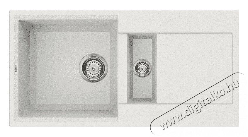 Elleci LGY42552 Easy 425 G52 Bianco Pietra Granitek mosogatótálca Konyhai termékek - Mosogató - Mosogatótálca - 358807