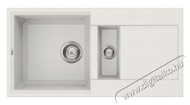 Elleci LGY42552 Easy 425 G52 Bianco Pietra Granitek mosogatótálca Konyhai termékek - Mosogató - Mosogatótálca - 358807