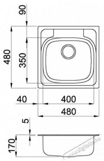Elleci LIX100SAC Special 100 Mosogatótálca - inox Újdonságok - Új termékek - 359459