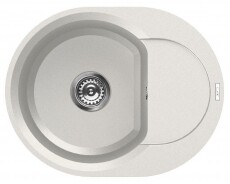 Elleci LGYR6068 Easy ROUND 600 G68 Bianco granitek mosogatótálca Konyhai termékek - Mosogató - Mosogatótálca - 358865