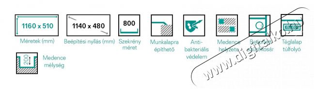 Elleci LGB50062 Best 500 G62 Bianco Antico Granitek mosogatótálca Konyhai termékek - Mosogató - Mosogatótálca - 358722