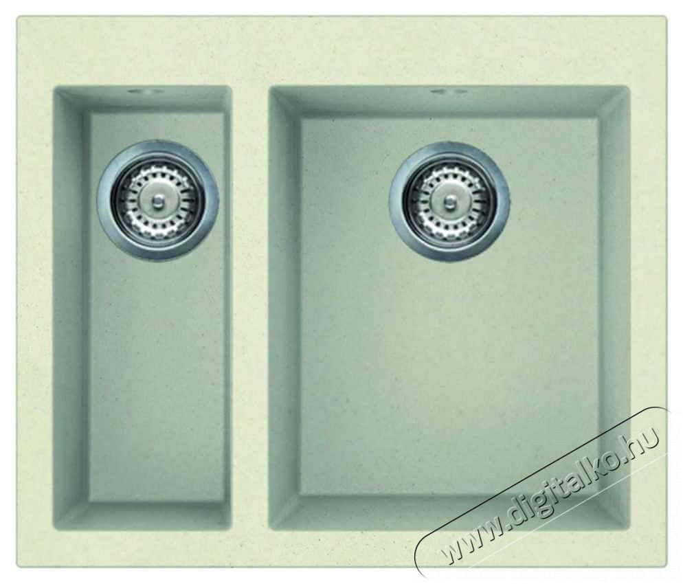 Elleci LGQ15062 Quadra 150 G62 Bianco Antico granitek mosogatótálca Konyhai termékek - Mosogató - Mosogatótálca - 359265