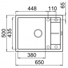 Elleci LGU12568 Unico 125 G68 Bianco granitek mosogatótálca Konyhai termékek - Mosogató - Mosogatótálca - 359543