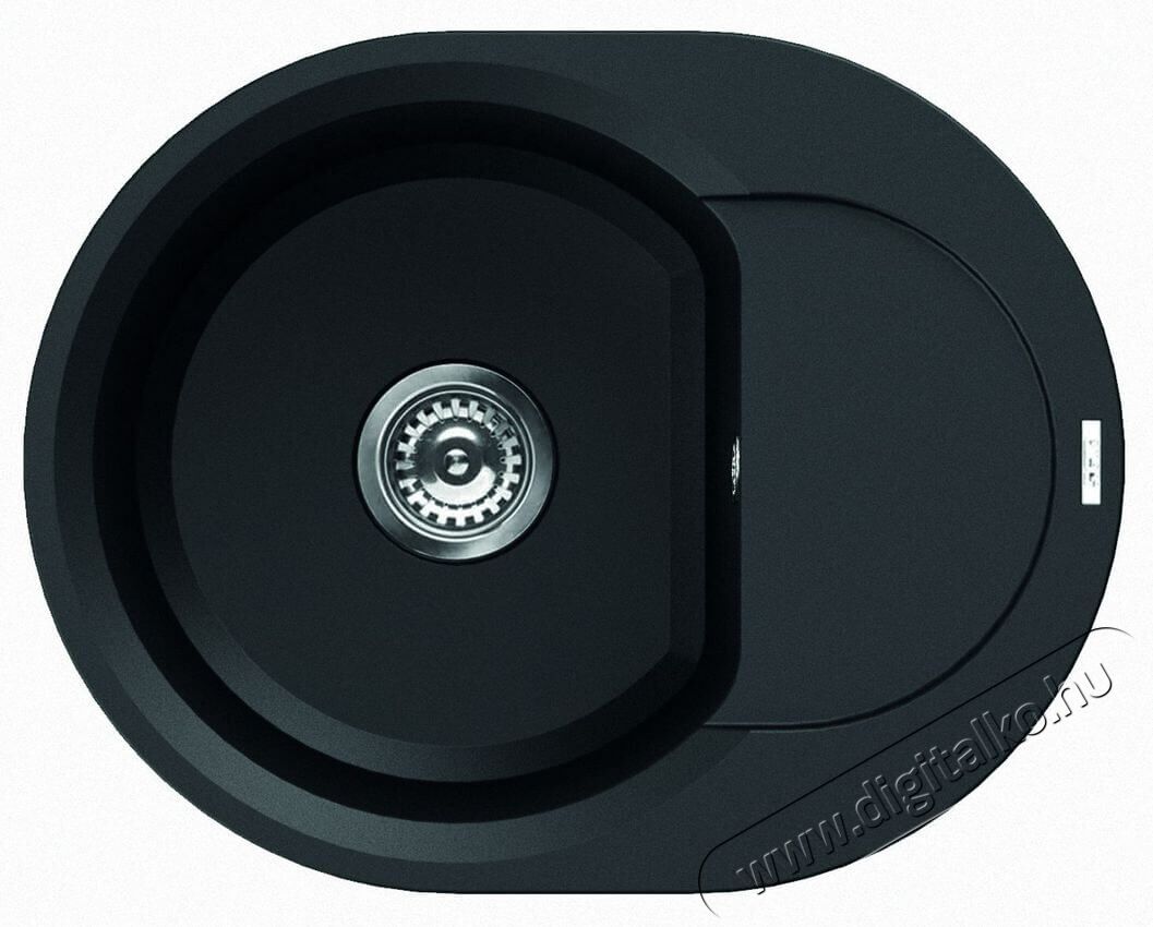 Elleci LGYR6040 Easy ROUND 600 G40 Nero granitek mosogatótálca Konyhai termékek - Mosogató - Mosogatótálca - 358870