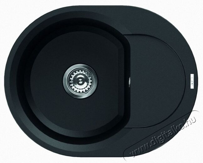 Elleci LGYR6040 Easy ROUND 600 G40 Nero granitek mosogatótálca Konyhai termékek - Mosogató - Mosogatótálca - 358870