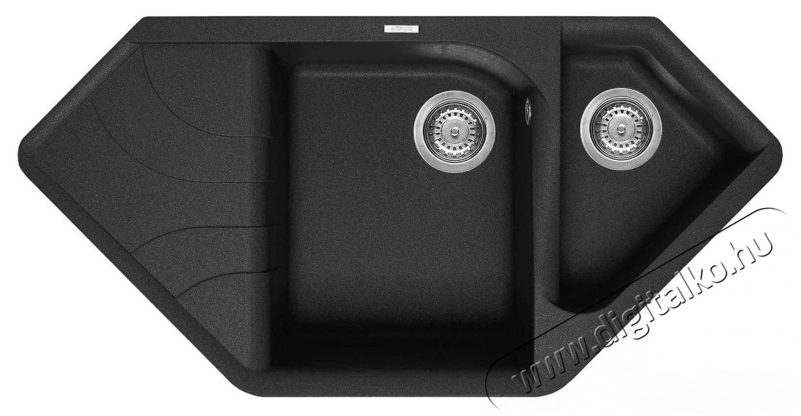 Elleci LGECOR40 Ego CORNER G40 Nero Granitek mosogatótálca Konyhai termékek - Mosogató - Mosogatótálca - 358942