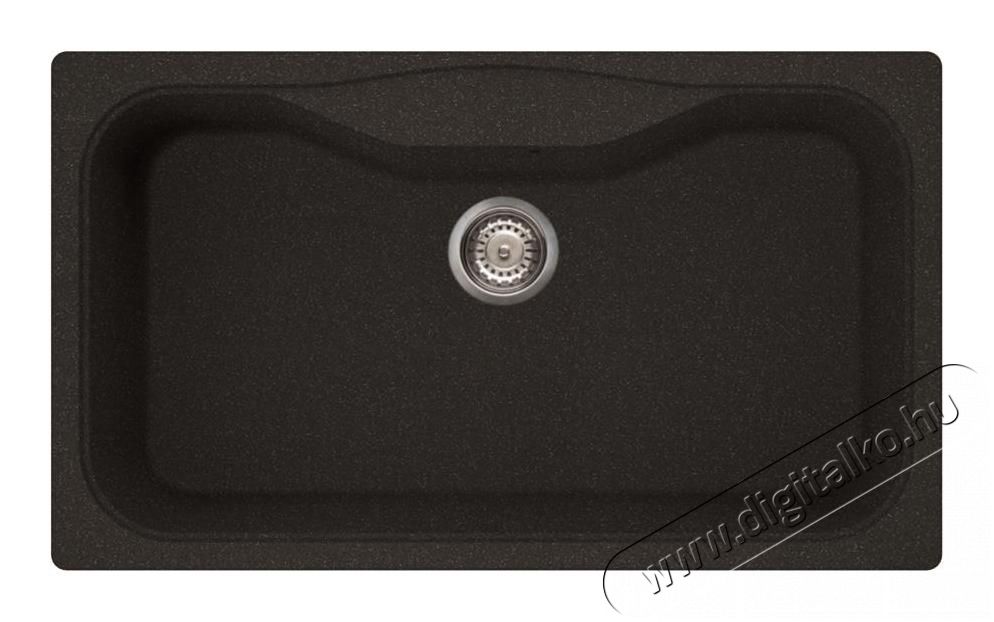 Elleci LGF36054 Fox 360 G54 Nero Pietra granitek mosogatótálca Konyhai termékek - Mosogató - Mosogatótálca - 358997