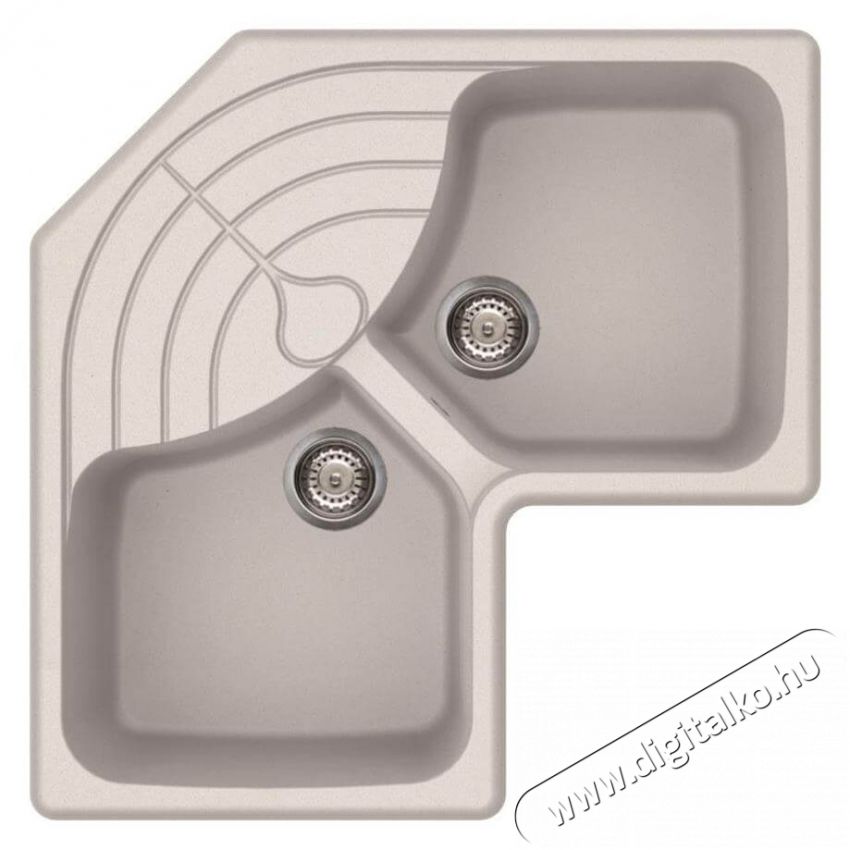 Elleci LGMCOR68 Master CORNER G68 Bianco granitek mosogatótálca Konyhai termékek - Mosogató - Mosogatótálca - 359133