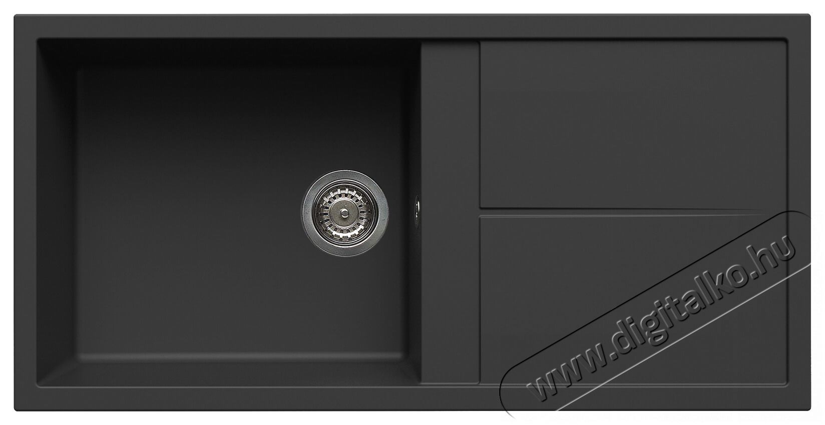 Elleci LGU48040 Unico 480 G40 Nero granitek mosogatótálca Konyhai termékek - Mosogató - Mosogatótálca - 359598