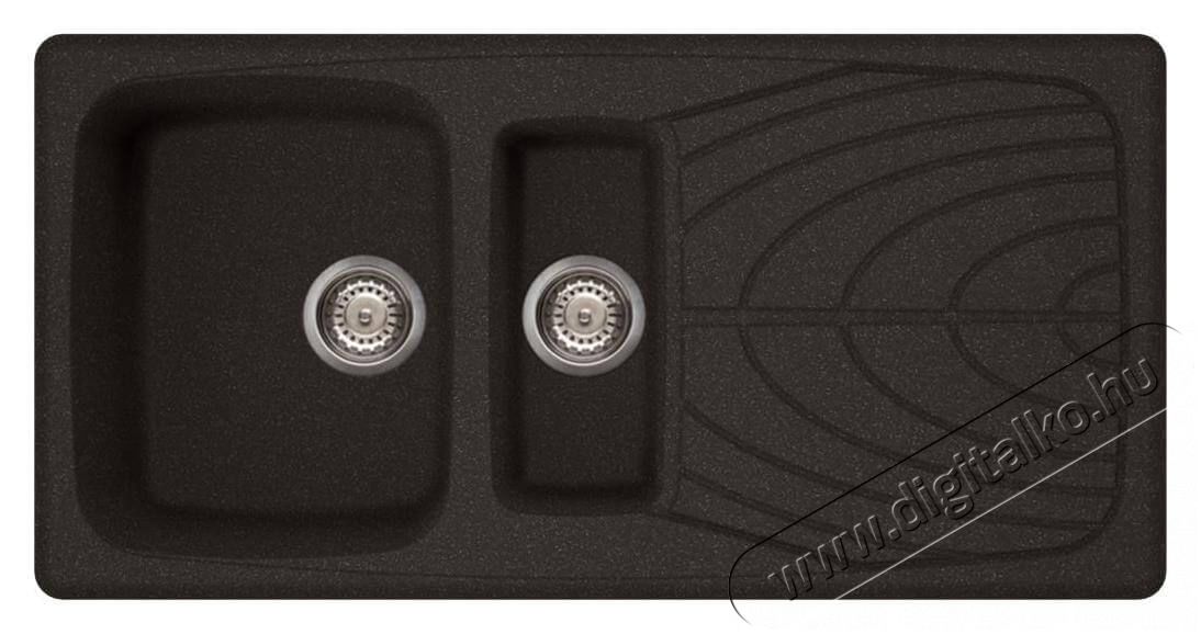Elleci LGM47554 Master 475 G54 Nero Pietra granitek mosogatótálca Konyhai termékek - Mosogató - Mosogatótálca - 359117