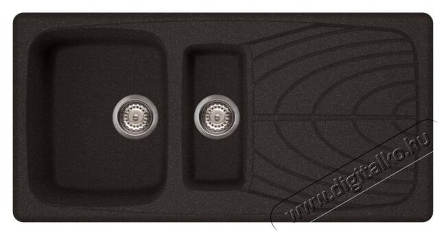 Elleci LGM47554 Master 475 G54 Nero Pietra granitek mosogatótálca Konyhai termékek - Mosogató - Mosogatótálca - 359117