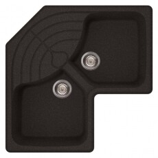 Elleci LGMCOR54 Master CORNER G54 Nero Pietra granitek mosogatótálca Konyhai termékek - Mosogató - Mosogatótálca - 359138