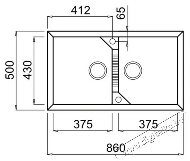 Elleci LGT45059 Tekno 450 G59 Antracite granitek mosogatótálca Konyhai termékek - Mosogató - Mosogatótálca - 359492