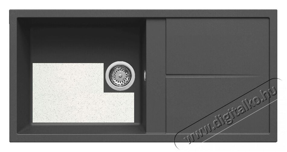 Elleci LGU48052 Unico 480 G52 Bianco Pietra granitek mosogatótálca Konyhai termékek - Mosogató - Mosogatótálca - 359594