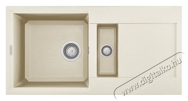 Elleci LGY42562 Easy 425 G62 Bianco Antico Granitek mosogatótálca Konyhai termékek - Mosogató - Mosogatótálca - 358806