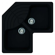 Elleci LGMCOR40 Master CORNER G40 Nero granitek mosogatótálca Konyhai termékek - Mosogató - Mosogatótálca - 359142