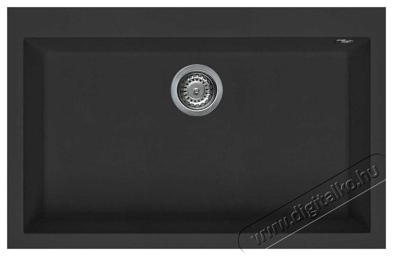 Elleci LGQ13040 Quadra 130 G40 Nero granitek mosogatótálca Konyhai termékek - Mosogató - Mosogatótálca - 359244