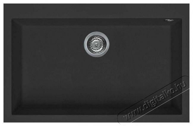 Elleci LGQ13040 Quadra 130 G40 Nero granitek mosogatótálca Konyhai termékek - Mosogató - Mosogatótálca - 359244