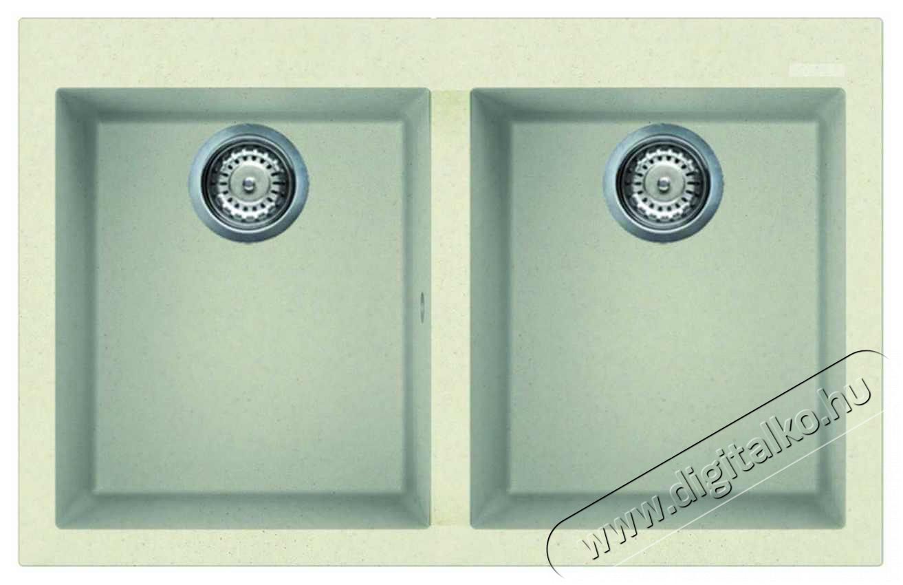 Elleci LGQ35062 Quadra 350 G62 Bianco Antico granitek mosogatótálca Konyhai termékek - Mosogató - Mosogatótálca - 359363