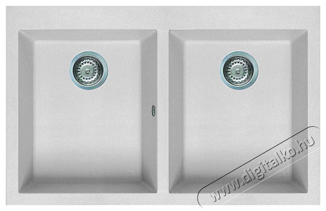 Elleci LGQ35068 Quadra 350 G68 Bianco granitek mosogatótálca Konyhai termékek - Mosogató - Mosogatótálca - 359362