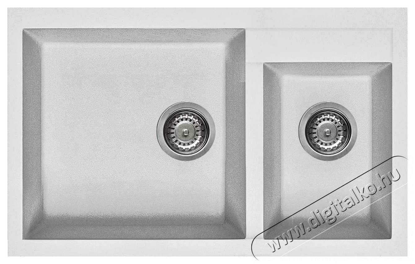 Elleci LGQ44068 Quadra 440 G68 Bianco granitek mosogatótálca Konyhai termékek - Mosogató - Mosogatótálca - 359388