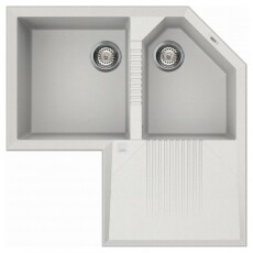 Elleci LGTCOR68 Tekno Corner G68 Bianco granitek mosogatótálca Konyhai termékek - Mosogató - Mosogatótálca - 359533