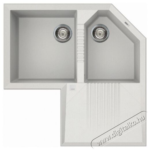Elleci LGTCOR68 Tekno Corner G68 Bianco granitek mosogatótálca Konyhai termékek - Mosogató - Mosogatótálca - 359533