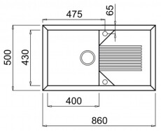 Elleci LGT40068 Tekno 400 G68 Bianco granitek mosogatótálca Konyhai termékek - Mosogató - Mosogatótálca - 359483