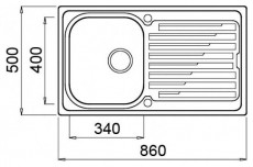 Elleci LIK400SACDX Sky 400 DX mosogatótálca - inox Konyhai termékek - Mosogató - Mosogatótálca - 359438