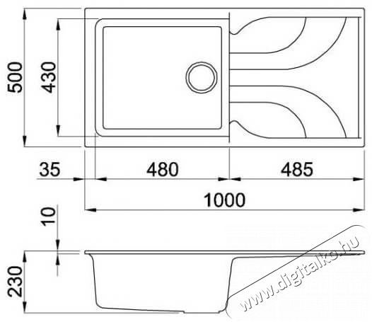 Elleci Ego 480 G 43 Tortora Granitek mosogatótálca (LGE48043) Konyhai termékek - Mosogató - Mosogatótálca - 358918