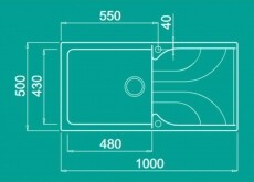 Elleci Ego 480 G48 Cemento mosogatótálca (LGE48048) Konyhai termékek - Mosogató - Mosogatótálca - 358916