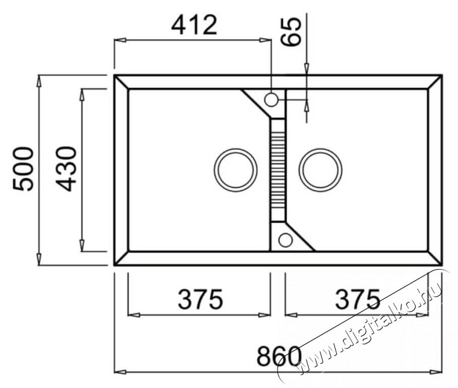 Elleci LGT45068 Tekno 450 G68 Bianco granitek mosogatótálca Konyhai termékek - Mosogató - Mosogatótálca - 359491