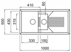 Elleci LGT47548 Tekno 475 G48 Cemento granitek mosogatótálca Konyhai termékek - Mosogató - Mosogatótálca - 359501
