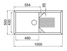 Elleci Tekno 480 G48 Cemento mosogatótálca (LGT48048) Konyhai termékek - Mosogató - Mosogatótálca - 359509