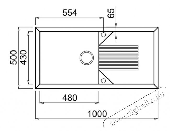 Elleci Tekno 480 G48 Cemento mosogatótálca (LGT48048) Konyhai termékek - Mosogató - Mosogatótálca - 359509