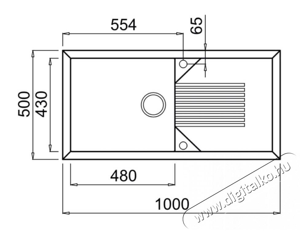 Elleci Tekno 480 G59 Antracite mosogatótálca (LGT48059) Konyhai termékek - Mosogató - Mosogatótálca - 359508