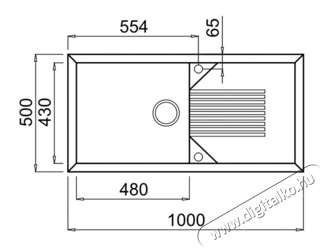 Elleci Tekno 480 G59 Antracite mosogatótálca (LGT48059) Konyhai termékek - Mosogató - Mosogatótálca - 359508
