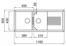 Elleci LGT50068 Tekno 500 G68 Bianco granitek mosogatótálca Konyhai termékek - Mosogató - Mosogatótálca - 359524
