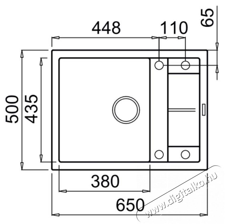 Elleci LGU12559 Unico 125 G59 Antracite granitek mosogatótálca Konyhai termékek - Mosogató - Mosogatótálca - 359545