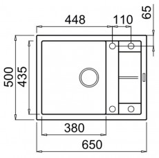 Elleci LGU12559 Unico 125 G59 Antracite granitek mosogatótálca Konyhai termékek - Mosogató - Mosogatótálca - 359545