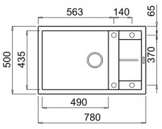 Elleci LGU31068 Unico 310 G68 Bianco granitek mosogatótálca Konyhai termékek - Mosogató - Mosogatótálca - 359567