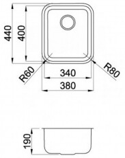 Elleci LIC340SACPUN15 Space 340 R15 Munkalap alá szerelhető mosogatótálca - inox Konyhai termékek - Mosogató - Mosogatótálca - 359451
