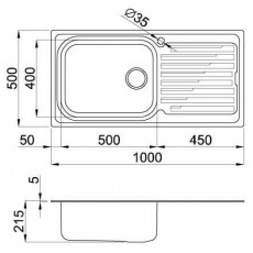 Elleci LIK480SACDX Sky 480 DX mosogatótálca - inox Konyhai termékek - Mosogató - Mosogatótálca - 359443