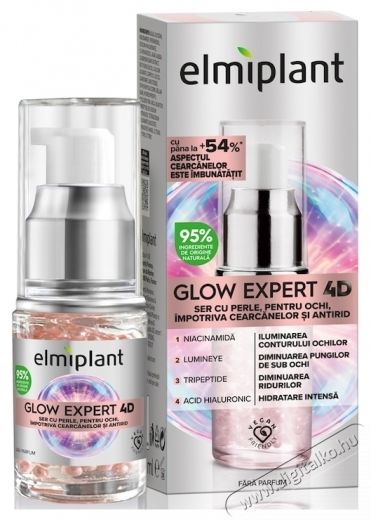 Elmiplant Glow Expert 4D gy&ouml;ngyszem sz&eacute;rum &ouml;regs&eacute;gi foltok ellen, r&aacute;nctalan&iacute;t&oacute;, niacinamiddal &eacute;s bakuchiollal, 15 ml Sz&eacute;ps&eacute;g&aacute;pol&aacute;s / Eg&eacute;szs&eacute;g - Arc / bőr &aacute;pol&aacute;s - Kieg&eacute;sz&iacute;tő - 536467