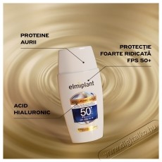 Elmiplant HYALURONIC GOLD UV r&aacute;nctalan&iacute;t&oacute; &eacute;s sűr&iacute;tő hat&aacute;s&uacute; arc&aacute;pol&oacute; folyad&eacute;k, SPF 50+, 50 ml Sz&eacute;ps&eacute;g&aacute;pol&aacute;s / Eg&eacute;szs&eacute;g - Arc / bőr &aacute;pol&aacute;s - Kieg&eacute;sz&iacute;tő - 536471