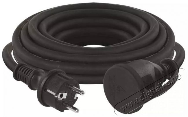Emos P01805 hosszabbító gumikábellel 3x1,5mm2 5M - fekete Háztartás / Otthon / Kültér - Világítás / elektromosság - Hálózati elosztó / hosszabbító / adapter - 369319