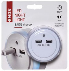 Emos P3313 LED USB-s éjjeli fény Háztartás / Otthon / Kültér - Világítás / elektromosság - Éjszakai irányfény - 369357