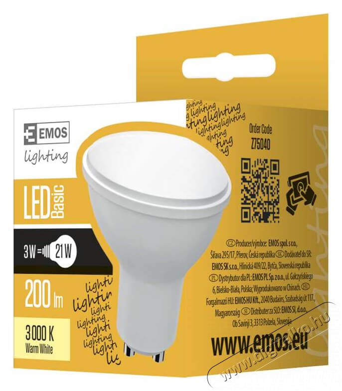 Emos Z75040 3W GU10 meleg fehér LED spot izzó Egyéb - Nem forgalmazzuk ! - 337079